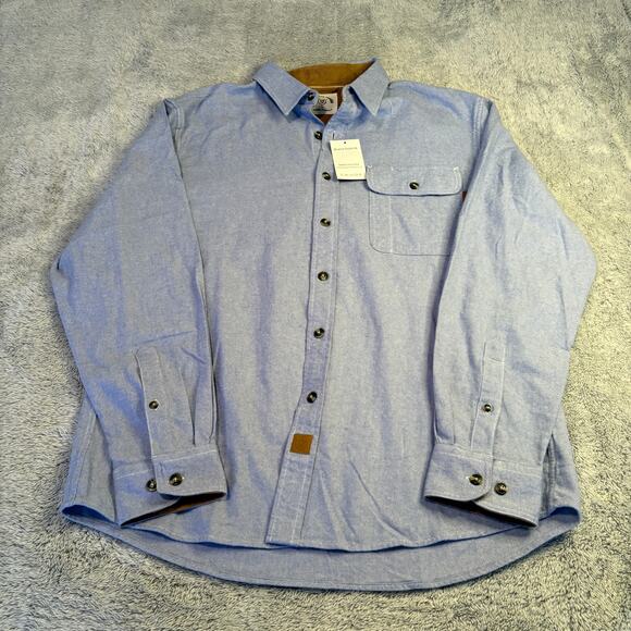 NWT Dubinik Men's Long Sleeve Button Up Shirt Size L - Picture 1 of 11